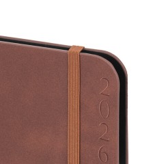 Ежедневник датированный 2026, А5, 151х213 мм, BRAUBERG "Note", под кожу, держатель для ручки, коричневый, 117515 - фото 4