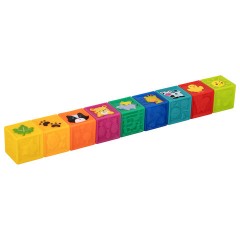 Тактильные кубики, сенсорные игрушки развивающие, ЭКО, 9 штук, BAMBOX BABY (БАМБОКС БЭБИ), 665908 - фото 14