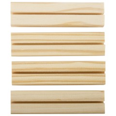 Ценникодержатель деревянный (ценники, реклама, фото) 12х3х2 см, КОМПЛЕКТ 4 шт., BRAUBERG, 291314 - фото 4