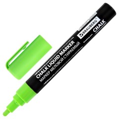 Маркер меловой CHALK LIQUID MARKER, ЗЕЛЕНЫЙ, 3 мм, стираемый, BRAUBERG "CHALK", 152587 - фото 2