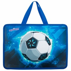Папка на молнии с ручками ЮНЛАНДИЯ А4, 1 отделение, пластик, 80 мм, "Football", 272158 - фото 2