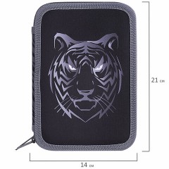 Пенал BRAUBERG, 3 отделения, полиэстер, 21х14 см, "Tiger", 271551 Пенал BRAUBERG, 3 отделения, полиэстер, 21х14 см, "Tiger", 271551 - фото 6