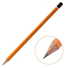 Карандаши чернографитные KOH-I-NOOR "1580", НАБОР 3 шт., B-H, без резинки, заточенные, блистер, 1580003001BLRU - фото 3