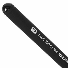 Ручка гелевая BRAUBERG "Profi-Gel SOFT", ЧЕРНАЯ, линия письма 0,4 мм, стандартный наконечник 0,5 мм, прорезиненный корпус SOFT-TOUCH, 144129 - фото 4