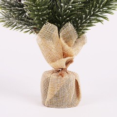 Ель новогодняя искусственная настольная 25 см, заснеженная, с шишками, литой ПЭТ, ЗОЛОТАЯ СКАЗКА, 592010 - фото 5