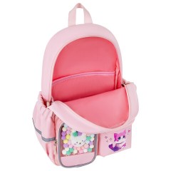 Рюкзак BRAUBERG PASTEL с термонашивками в комплекте, "Anime kitten", персиковый, 40х29х14 см, 272065 Рюкзак BRAUBERG PASTEL с термонашивками в комплекте, "Anime kitten", персиковый, 40х29х14 см, 272065 - фото 6