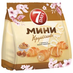 Круассаны мини 7DAYS крем "Карамель", 265 г, V2845 - фото 2