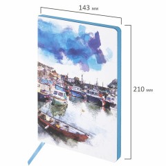 Блокнот А5 (143x210 мм), BRAUBERG VISTA "Bay of joy", под кожу, гибкий, 80 л., 112086 Блокнот А5 (143x210 мм), BRAUBERG VISTA "Bay of joy", под кожу, гибкий, 80 л., 112086 - фото 3