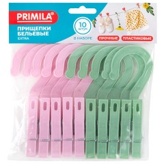 Прищепки бельевые с крючком 13 см, КОМПЛЕКТ 10 штук, пластик, ассорти, PRIMILA EXTRA, 700519 Прищепки бельевые с крючком 13 см, КОМПЛЕКТ 10 штук, пластик, ассорти, PRIMILA EXTRA, 700519 - фото 8
