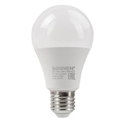 Лампа светодиодная SONNEN, 15 (130) Вт, цоколь Е27, груша, теплый белый, 30000 ч, LED A65-15W-2700-E27, 454919 Лампа светодиодная SONNEN, 15 (130) Вт, цоколь Е27, груша, теплый белый, 30000 ч, LED A65-15W-2700-E27, 454919 - фото 2