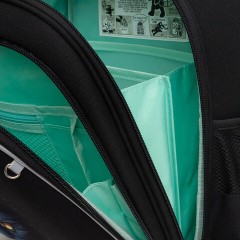 Ранец GRIZZLY анатомическая спинка, c брелоком, для девочек, "I'M HERE", 36х28х20 см, RAz-586-6/1 - фото 12