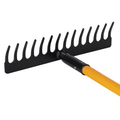 Грабли 14 зубьев стальные 35х10 см, ОБЩАЯ ДЛИНА 150 см, черенок стекловолокно, RABBITEX (РАББИТЕКС) "FIBERGLASS", 700494 - фото 7