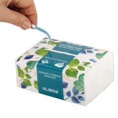 Салфетки косметические 200 шт. в упаковке, 2 слоя, 13,5х19 см, LAIMA PREMIUM UNIT PACK, 116357 - фото 2
