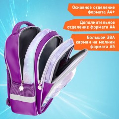 Рюкзак SNOOBAG (СНУБЭГ) FLOSSY, 2 отделения, 3 кармана, "Мечтатель", объемный дизайн, 40х28х18 см, 274441 - фото 11
