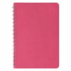 Бизнес-тетрадь на гребне А5 148x218 мм, BRAUBERG "Office PRO", под кожу, клетка, 80 л., розовая, 111042 - фото 9