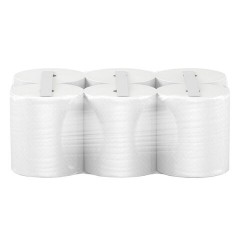 Полотенца бумажные рулонные 150 м, VEIRO (Система H1) COMFORT, 2-слойные, белые, КОМПЛЕКТ 6 рулонов, K203 Полотенца бумажные рулонные 150 м, VEIRO (Система H1) COMFORT, 2-слойные, белые, КОМПЛЕКТ 6 рулонов, K203 - фото 5