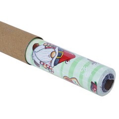 Бумага упаковочная мелованная BIG SIZE новогодняя "Гномики", 0,7х10 м, ЗОЛОТАЯ СКАЗКА, 592195 - фото 2