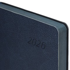 Ежедневник датированный 2026 А5 138x213 мм, BRAUBERG "Stylish", под кожу, гибкий, темно-синий, 117096 - фото 3