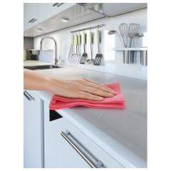 Салфетка универсальная, 35х35 см, КОМПЛЕКТ 3 шт., 80 г/м2, вискоза (спанлейс), розовая, PACLAN, 410009 - фото 6