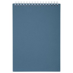 Блокнот А5, 80 л., силиконовый гребень, обложка пластик, клетка, BRAUBERG, синий, 117561 - фото 2