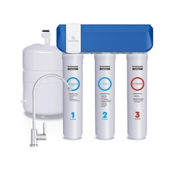 Фильтр для воды с краном и баком БАРЬЕР "Compact OSMO 100", обратный осмос, 3 ступени, бак 12 л, Н262Р01