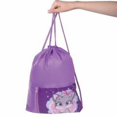 Мешок для обуви ЮНЛАНДИЯ, карман на молнии, 33х42 см, "Cute kitty", 271053 Мешок для обуви ЮНЛАНДИЯ, карман на молнии, 33х42 см, "Cute kitty", 271053 - фото 4