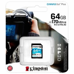 Карта памяти SDXC 64GB KINGSTON Canvas Go Plus, UHS-I U3, 170 Мб/с (class 10), SDG3/64GB - фото 3