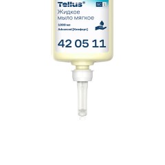 Картридж с жидким мылом одноразовый Tellus/TORK (Система S1) Advanced, 1 л, мягкое, 420511 - фото 5