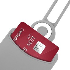 Бейдж вертикальный для пропуска и ID-карт, СИЛИКОНОВЫЙ, 85х54 мм, шнурок 42 см, серый, BRAUBERG, 238905 - фото 6