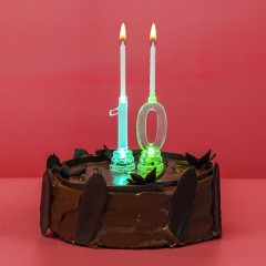 Цифра-подсвечник "0" светодиодная, ЗОЛОТАЯ СКАЗКА, в наборе 4 свечи 6 см, 1 батарейка, 591423 Цифра-подсвечник "0" светодиодная, ЗОЛОТАЯ СКАЗКА, в наборе 4 свечи 6 см, 1 батарейка, 591423 - фото 3