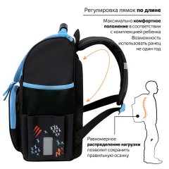 Ранец ПИФАГОР BASIC, 1 отделение, 3 кармана, эргономичная спинка, "Angry shark", 35х28х18 см, 272044 Ранец ПИФАГОР BASIC, 1 отделение, 3 кармана, эргономичная спинка, "Angry shark", 35х28х18 см, 272044 - фото 10