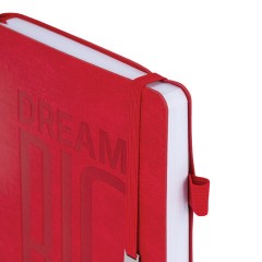 Ежедневник недатированный А5 138х213 мм BRAUBERG "BeStyle", под кожу, резинка, держатель, 160 л., красный, 116217 - фото 4