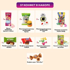 Подарок новогодний "АНИМЕ", "Мягкая игрушка-символ 2027 года", НАБОР конфет 500 г, WELDAY (ВЭЛДЭЙ), 881401 - фото 5