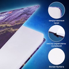 Скетчбук, белая бумага 160 г/м2, 145х203 мм, 80 л., твердая обложка, BRAUBERG ART CLASSIC "Мрамор", 114592 - фото 11