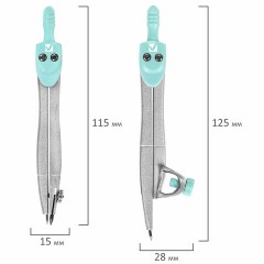 Готовальня BRAUBERG SCHOOL KIT, 11 предметов, циркуль 115 мм, циркуль 125 мм, чертежные принадлежности, мятный цвет, 210706 Готовальня BRAUBERG SCHOOL KIT, 11 предметов, циркуль 115 мм, циркуль 125 мм, чертежные принадлежности, мятный цвет, 210706 - фото 15