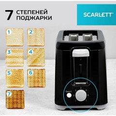 Тостер SCARLETT SC-TM11020, 700 Вт, 2 тоста, 7 режимов, механическое управление, пластик, черный Тостер SCARLETT SC-TM11020, 700 Вт, 2 тоста, 7 режимов, механическое управление, пластик, черный - фото 12
