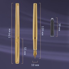Ручка перьевая GALANT Versus, корпус золотистый, ежедневник недатированный А5 черный, пакет, 880906 Ручка перьевая GALANT Versus, корпус золотистый, ежедневник недатированный А5 черный, пакет, 880906 - фото 9