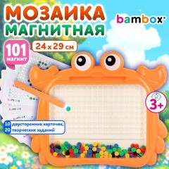Мозаика магнитная развивающая для детей "Краб", стилус, 101 магнит, 10 карточек, BAMBOX, 665889 Мозаика магнитная развивающая для детей "Краб", стилус, 101 магнит, 10 карточек, BAMBOX, 665889 - фото 9