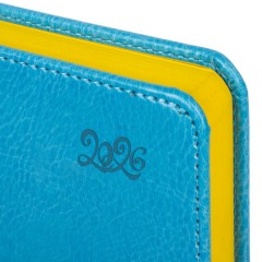 Ежедневник датированный 2026, А5, 138x213 мм, BRAUBERG "Rainbow", под кожу, бирюзовый, 117076 - фото 3