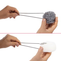 Ершик металлический 32 см кухонный для мытья бутылок и термосов, ДВЕ ГУБКИ в комплекте, LAIMA (ЛАЙМА), 700066 - фото 7