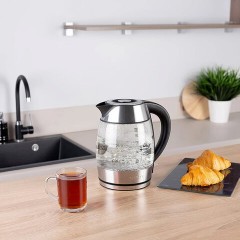 Чайник SCARLETT SC-EK27G13, 2 л, 2200 Вт, закрытый нагревательный элемент, стекло, стальной Чайник SCARLETT SC-EK27G13, 2 л, 2200 Вт, закрытый нагревательный элемент, стекло, стальной - фото 9