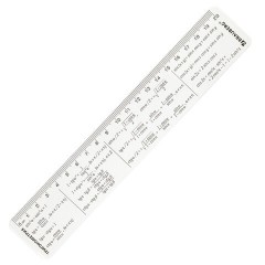 Линейка пластиковая 20 см BRAUBERG, справочная, тригонометрия, 210898