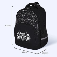 Рюкзак BRAUBERG SOFT, 2 отделения, 3 кармана, "Стильный шрифт", СВЕТЯЩИЙСЯ, 40х31х15 см, 272034 - фото 11