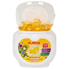 Капсулы для стирки концентрат 3 в 1, GIGA PACK с кондиционером 100 шт., АРОМАМАГИЯ, LAIMA, 608879