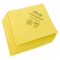 Салфетки VILEDA PROFESSIONAL "МикронКвик", КОМПЛЕКТ 5 шт., микроволокно, желтый, 38х40 см, 170638 - фото 3