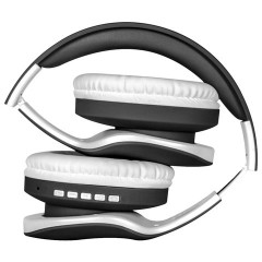 Наушники с микрофоном (гарнитура) DEFENDER FREEMOTION B525, Bluetooth, беспроводные, черные с белым, 63525 - фото 2
