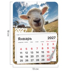 Календарь отрывной на магните на 2027 г., BRAUBERG, 130x180 мм, склейка, "Символ года", 118484 - фото 2