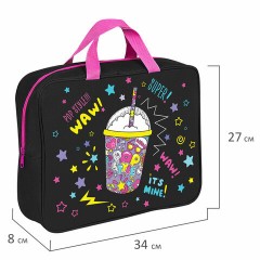 Папка на молнии с ручками BRAUBERG А4, 1 отделение, полиэстер, 80 мм, "Pop style", 271480 Папка на молнии с ручками BRAUBERG А4, 1 отделение, полиэстер, 80 мм, "Pop style", 271480 - фото 8