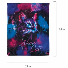 Мешок для обуви BRAUBERG PREMIUM, карман, подкладка, светоотражайка, 43х33 см, "Neon cat", 271621 Мешок для обуви BRAUBERG PREMIUM, карман, подкладка, светоотражайка, 43х33 см, "Neon cat", 271621 - фото 8
