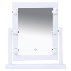 Зеркало для макияжа гримерное, 6 LED-ламп, 3 режима свечения, размер 21х29 см, работа от USB или 4хAA, цвет белый, WBZ (ВБЗ), 609334 - фото 2